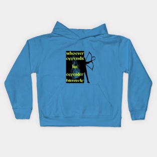 whoever offends has offender himself Kids Hoodie